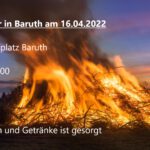 Osterfeuer in Baruth am 16.04.2022